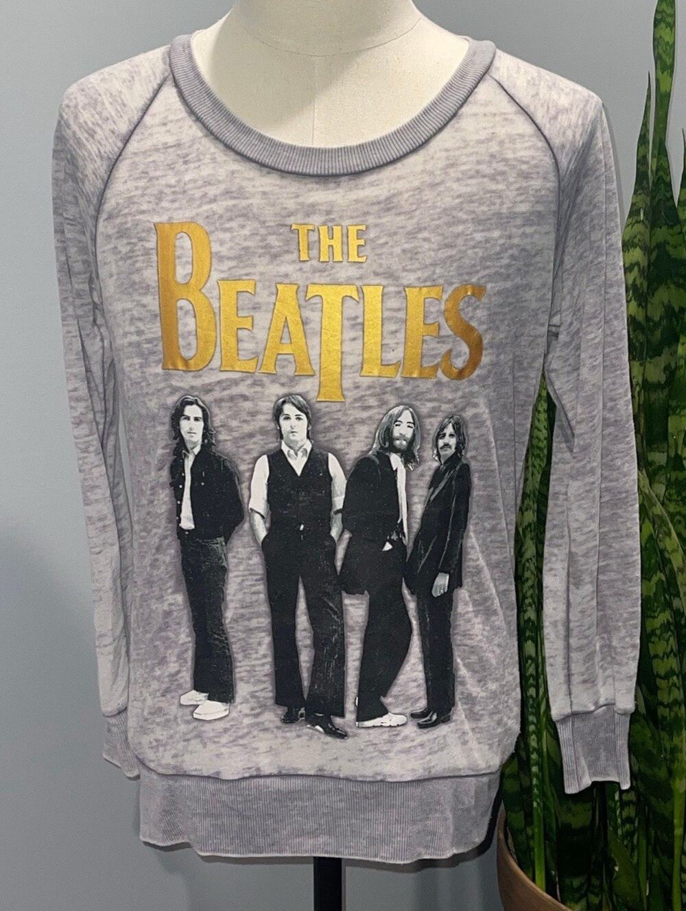 Jen8901 Beatles Long Sleeve Shirt RARE, Gray, Zipper on Back, Size Extra Small.